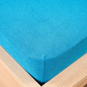 4Home prześcieradło frotte niebieski, 90 x 200 cm, 90 x 200 cm