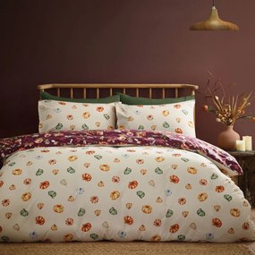 Fioletowa pościel dwuosobowa 230x220 cm Autumn Pumpkins – Catherine Lansfield