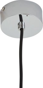 Lampa wisząca Art Deco chromowana z żebrowanym szkłem IP44 - Walcott