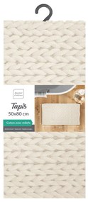 Kremowy dywanik łazienkowy 50x80 cm Ariel – douceur d'intérieur