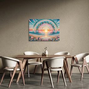 Obraz na szkle – Mozaika zachodzącego słońca (70x50 cm)