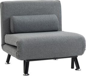 HOMCOM Sofa z odpinanym pokrowcem na poduszki Praktyczna i stylowa Ciemnoszara elegancja 75x70x75cm | Aosom PL
