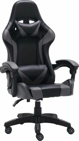 Fotel Gamingowy REMUS | Szary | 66x62x125 cm | Gamingowy