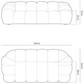 Niebieska sofa 254 cm Diana – Micadoni