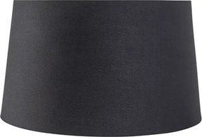 Abażur bawełniany czarny 35/30/20 ze złotym wnętrzem