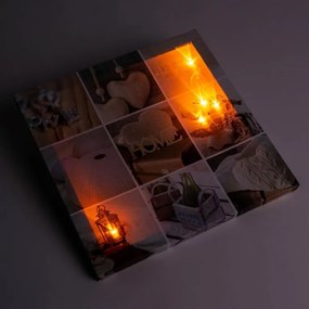 Podświetlany obraz LED - 5 diod LED, 30 x 30 cm