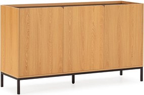 Bufet kolumnowy Curva 3-drzwiowy kolor dębowy