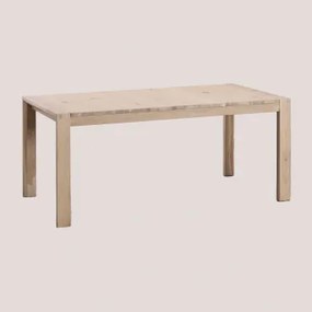 Prostokątny Stół Jadalniany 170-250x95 Cm Rozkładany Z Drewna Quëbi Naturalna - Sklum