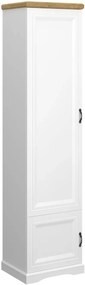 Regał zamykany słupek biały + dąb harbor C2-P82