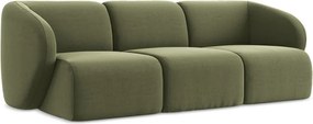 Zielona aksamitna sofa 244 cm Lani – Makamii