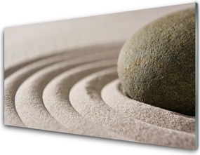 Panel Szklany Artystyczna Kompozycja Z Piasku I Kamieni