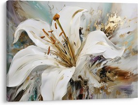 Obraz - Abstrakcja z lilią (70x50 cm)