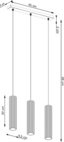 Szarobrązowa metalowa lampa wisząca Gleam – Sollux