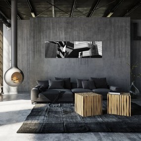 Obraz szklanych budynków (170x50 cm)
