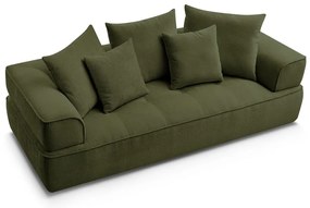 Zielona sofa z tkaniny szenilowej 237 cm Whesley – Bobochic Paris