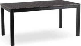 Stół Ogrodowy Prostokątny ARGOS 160-210 cm Rozkładany Ciemnoszary Dąb/Czarny