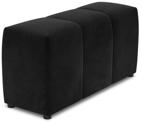 Czarny aksamitny podłokietnik do sofy modułowej Rome Velvet – Cosmopolitan Design