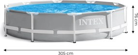 Basen ogrodowy stelażowy 305 cm Intex 700 - niski basen okrągły dla dzieci