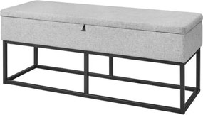 Ławka z przestrzenią do przechowywania TAURO 112x48 cm, szara