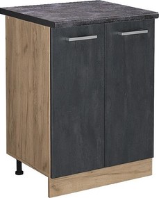 Szafki kuchenne czarny beton 60x60x81.6 r-line