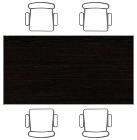 Stół jadalniany, 120x80 cm, szara podstawa, wenge
