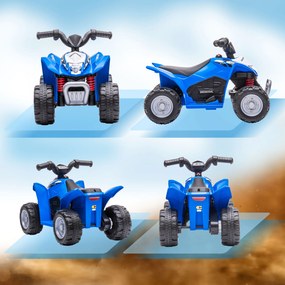 AIYAPLAY Elektryczny Quad dla Dzieci, światło LED, Klakson, Szerokie Opony, Wygodne Siedzenie, Antypoślizgowe Uchwyty, Niebieski