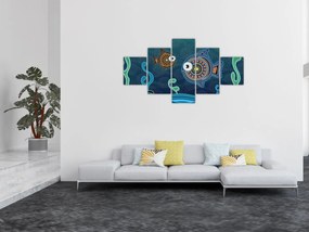 Obraz - Malowane ryby (125x70 cm)
