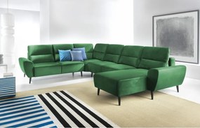 Narożnik BOSCO XL zestaw z elektryczną funkcją regulacji tkanina Monolith 37 Zielony WERSAL