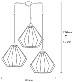 Czarna metalowa lampa wisząca Opviq lights Fedros