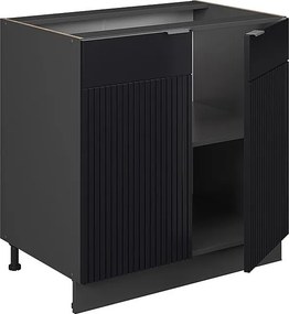 Szafka pod zlew czarne paski 80x60x82 fame-line