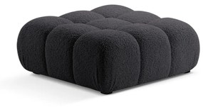 Antracytowy podnóżek modułowy z materiału bouclé Bellis – Micadoni Home