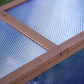 Outsunny Mała szklarnia, Ogrodowa mini szklarnia z płytami PC, Dobra przepuszczalność światła, 100D x 65S x 40W cm