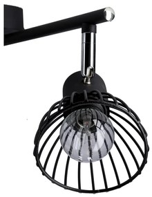 Czarna lampa sufitowa z metalowym kloszem 56x8 cm Fly – Candellux Lighting