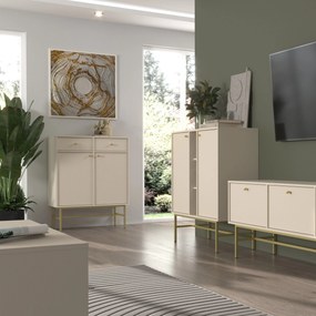 Komoda TORINO 84 cm do Salonu Sypialni Odcienie beżu