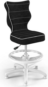 Obrotowe krzesło dla dzieci z podnóżkiem Petit White rozmiar 3 (119-142 cm)