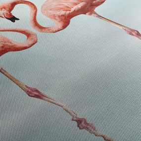Obraz dwóch flamingów (125x70 cm)