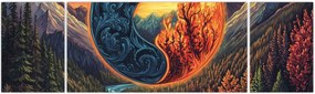 Obraz - Żywioły (170x50 cm)