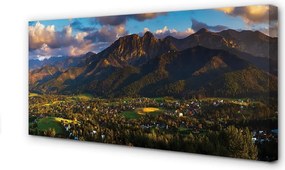 Obraz na płótnie Góry o Zachodzie Słońca