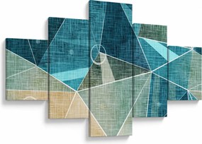 Obraz - Turkusowa abstrakcja (125x70 cm)