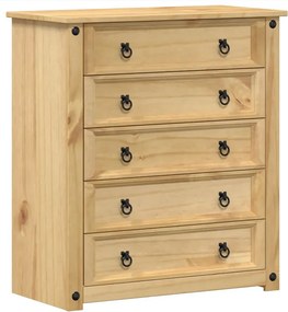 Klasyczna drewniana komoda z 5 szufladami B1-H80