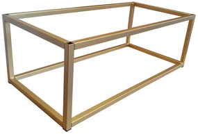 Ławka CHESTERFIELD LOFT podstawa złota pufa podnóżek MG19