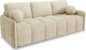 Sofa PURE Rozkładana Dwuosobowa Beżowa Boucle Japandi