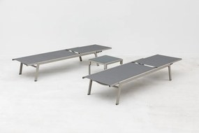 Doppler Mare zestaw leżaków + stół, mocca/ szary
