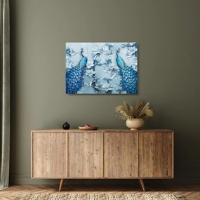 Obraz na szkle pawi (70x50 cm)