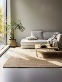 Dywan naturalny jutowy ręcznie tkany Boucle naturalnie złoty 60 cm x 90 cm