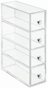 Przezroczysty pojemnik z 4 szufladkami iDesign Wers