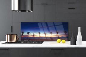 Panel Szklany do Kuchni Egzotyczny Raj Pod Palmą