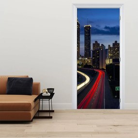 Fototapeta na drzwi - Miasto nocą (95x205cm)
