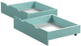 Turkusowe łóżko domek z szufladą dla dziecka - Cubis 4X 180x90 cm