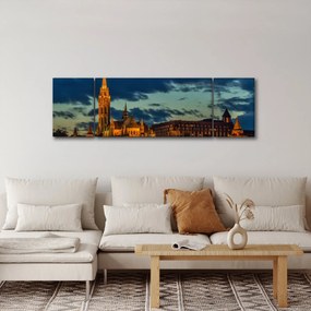 Obraz oświetlonego budynku (170x50 cm)